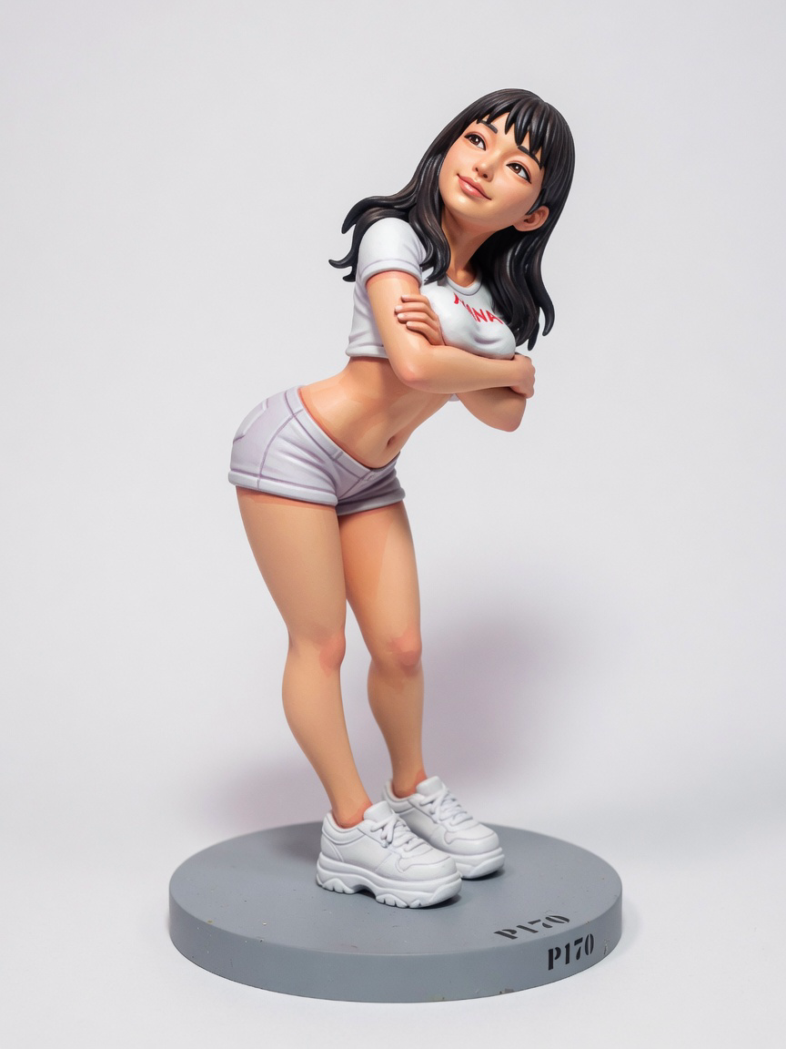 Figura garage kit Zachiko Kawamura · estilo Brillo · companion luminoso · resina pintada a mano · Garage Kit Studio