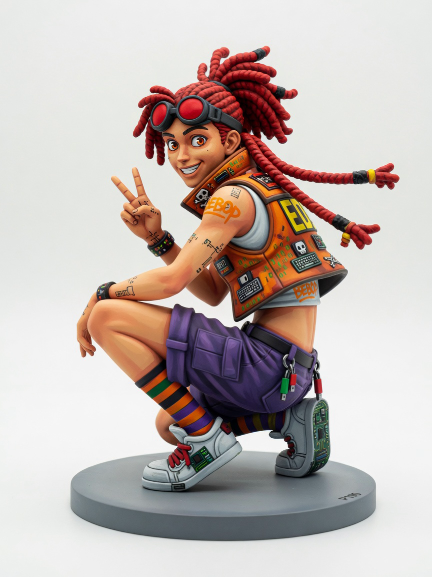 Figura garage kit Edh · estilo Brillo · companion luminoso · resina pintada a mano · Garage Kit Studio