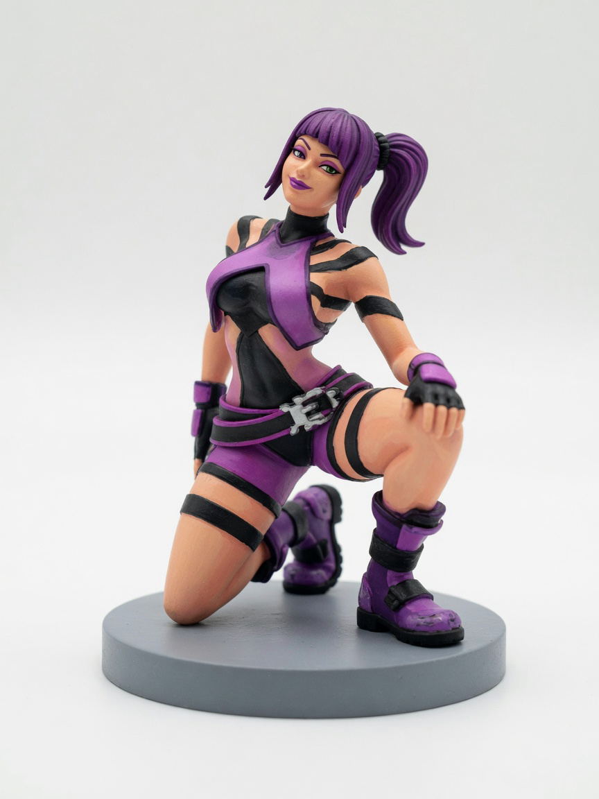 Figura garage kit Jori Han · estilo Magia · heroina magica artesanal · resina pintada a mano · Garage Kit Studio