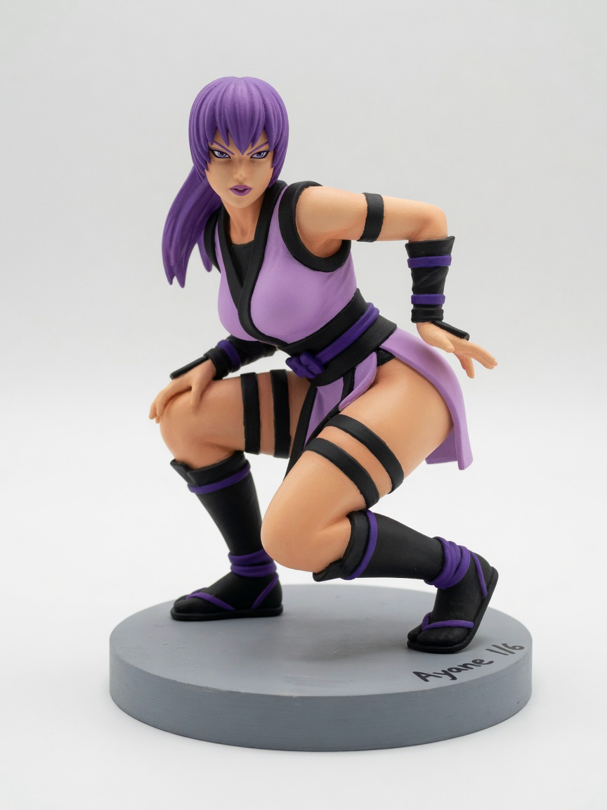 Figura garage kit Ayanu · estilo Brillo · companion luminoso · resina pintada a mano · Garage Kit Studio