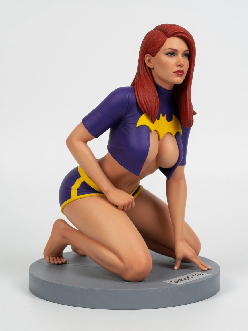 Figura garage kit Barbare Gordon · estilo Brillo · companion luminoso · resina pintada a mano · Garage Kit Studio
