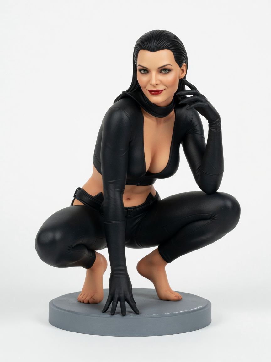 Figura garage kit Cattwoman Michelle · estilo Runas · maga de runas · resina pintada a mano · Garage Kit Studio