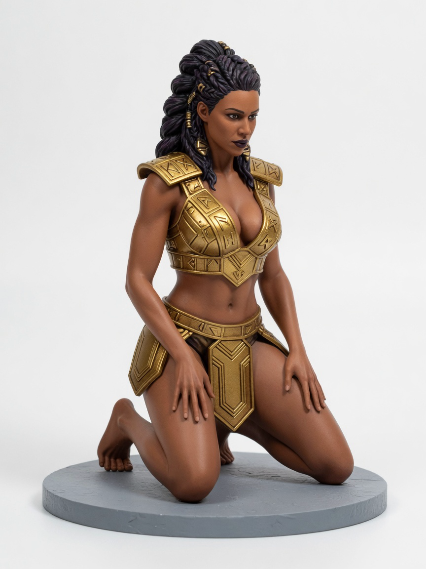 Figura garage kit Dar-Benna · estilo Cyber · cyber resina · resina pintada a mano · Garage Kit Studio
