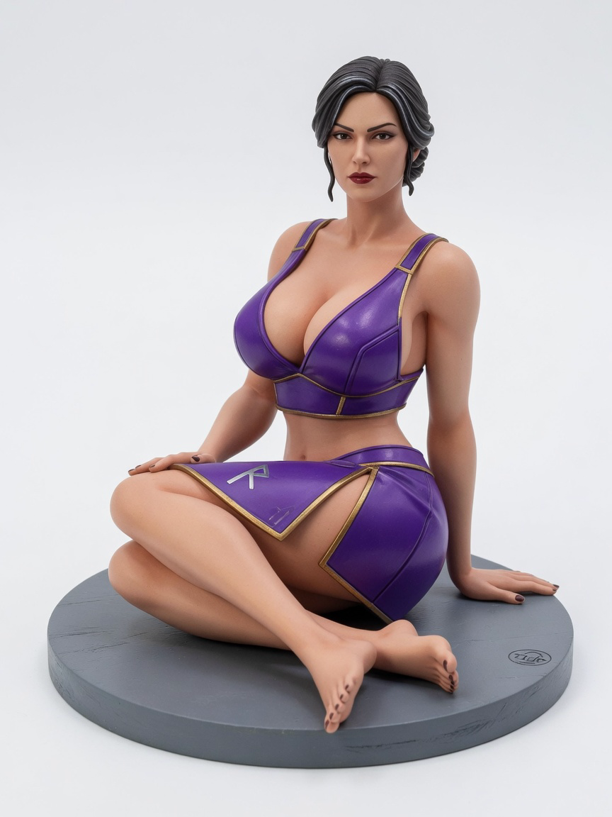 Figura garage kit Tissaiah Live · estilo Cyber · cyber resina · resina pintada a mano · Garage Kit Studio