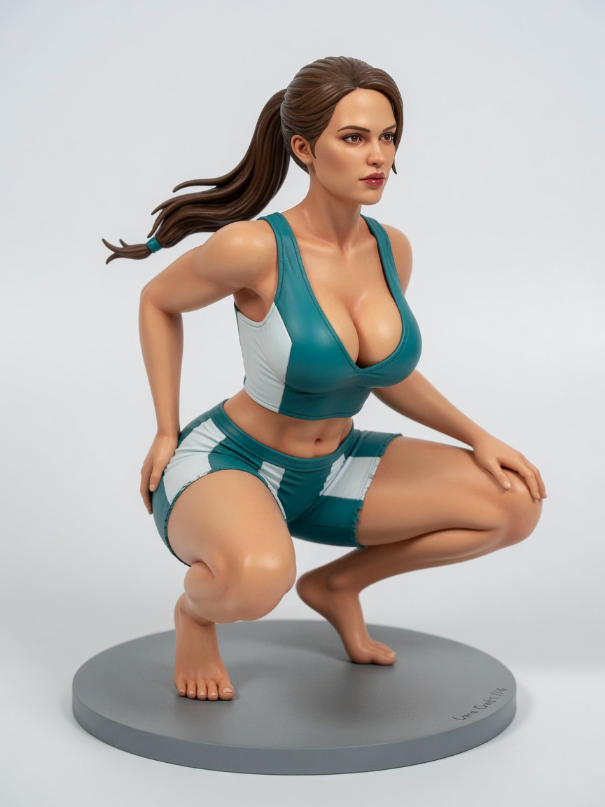Figura garage kit Lera Croft Alt · estilo Tactica · vanguardia tactica live · resina pintada a mano · Garage Kit Studio