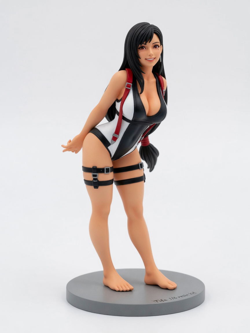 Figura garage kit Tifi Lockhart · estilo Aventura · aventura urbana · resina pintada a mano · Garage Kit Studio