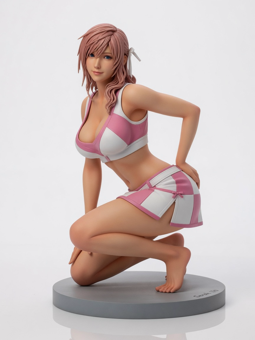 Figura garage kit Serahy Farron Bloom · estilo Brillo · companion luminoso · resina pintada a mano · Garage Kit Studio