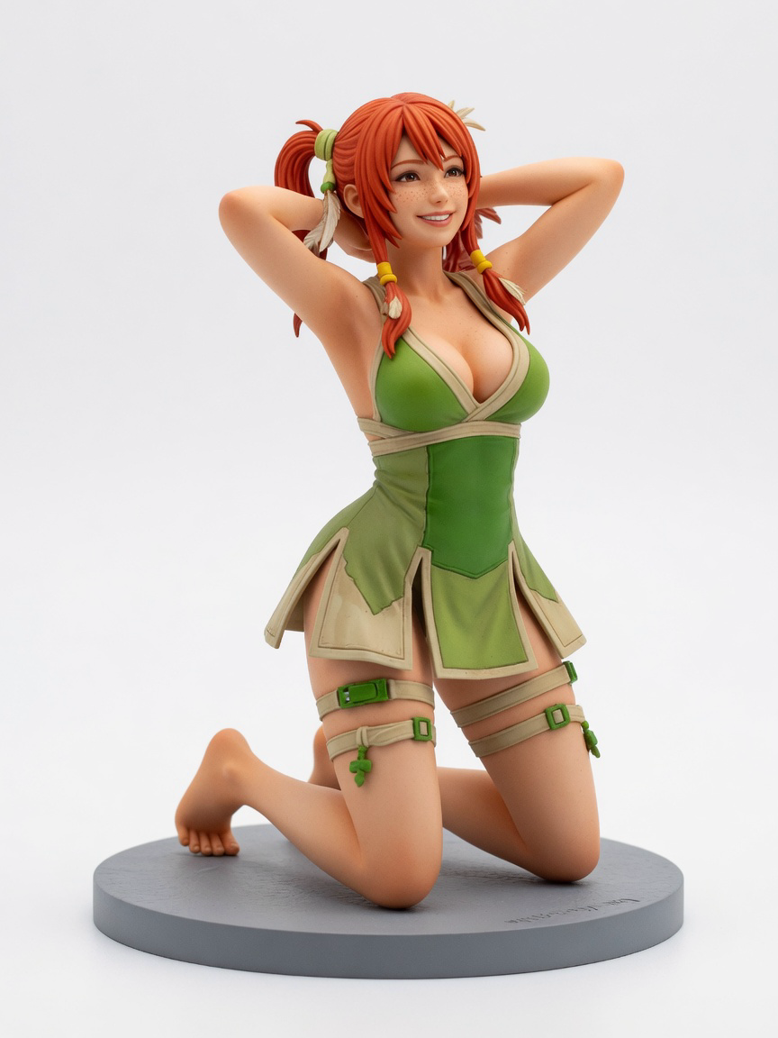 Figura garage kit Vanilli · estilo Magia · heroina magica artesanal · resina pintada a mano · Garage Kit Studio