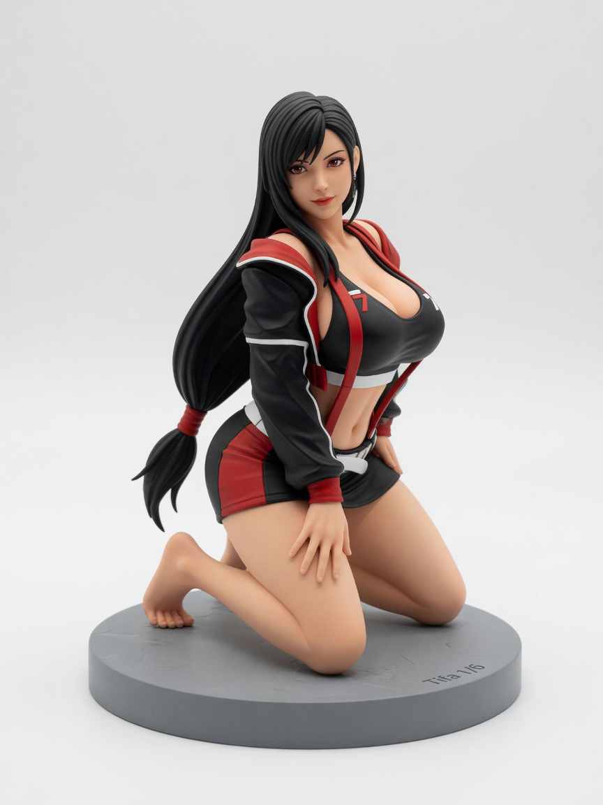 Figura garage kit Tifi Crop · estilo Dojo · energia marcial · resina pintada a mano · Garage Kit Studio