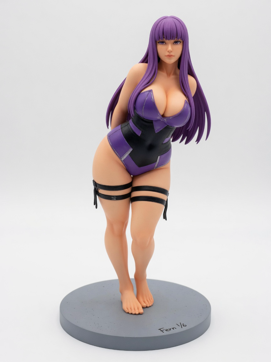 Figura garage kit Fernh Bloom · estilo Magia · heroina magica artesanal · resina pintada a mano · Garage Kit Studio